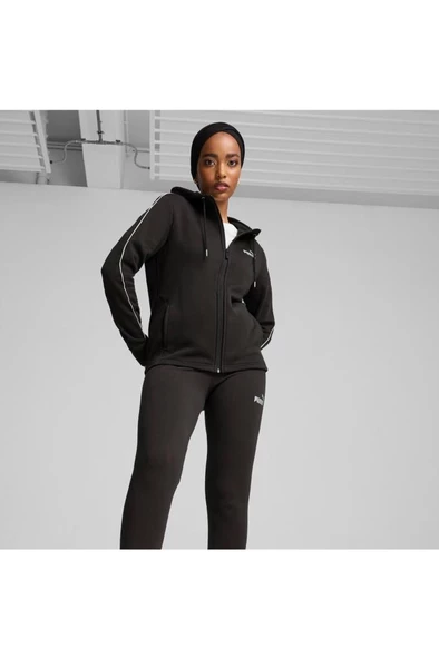 Puma Metallic Tracksuit FL 683046 01 Kadın Eşofman Takımı Siyah XS-XL ürün görseli 1