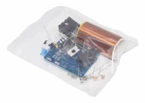 Demonte Mini Tesla Bobin Kit Modül  Kablosuz Enerji İletimi BD243 DC 9 / 12V Temassız Elektrik Transformatör Plazma Aktarım Proje Ödev Lehimleme Eğitim Seti - Resim 8