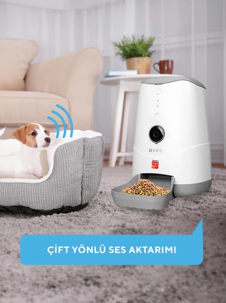 Sl-20 1080p Full Hd Kameralı Sesli Konuşmalı Akıllı Evcil Hayvan Besleyici Otomatik Mama Kabı Wifi ürün görseli 1