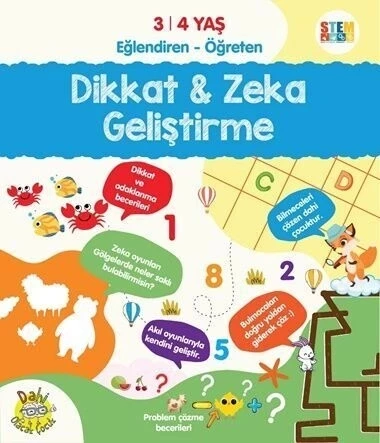 DİKKAT VE ZEKA GELİŞTİRME 3-4 YAŞ - DAHİ OLACAK ÇOCUK ürün görseli 1