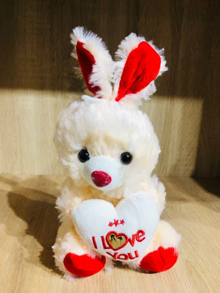 Peluş Tavşan Seni Seviyorum Yazılı I love you ürün görseli 1