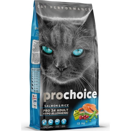 Pro choice Pro 34 Somon Ve Pirinçli Kedi Kuru Mama 15 Kg ürün görseli 1