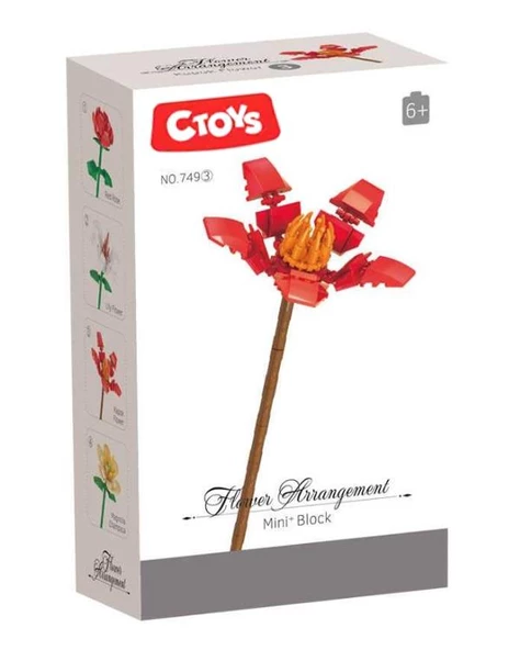 Ctoys Flower Arrangement Mini Blok Kapok Flower ürün görseli 1