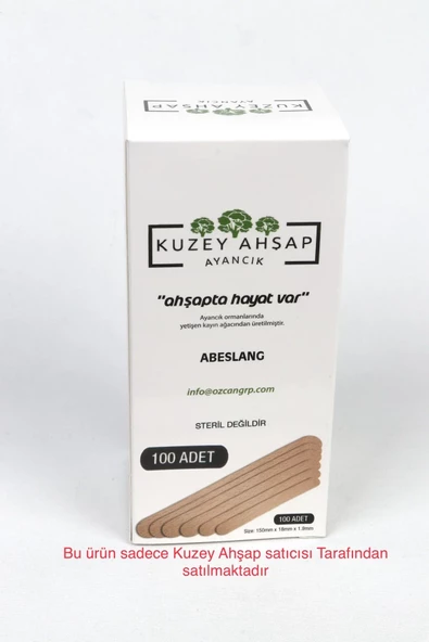 ABESLANG Dil baskı çubuğu ağda spatulası ahşap spatula 500 ADET ürün görseli 1