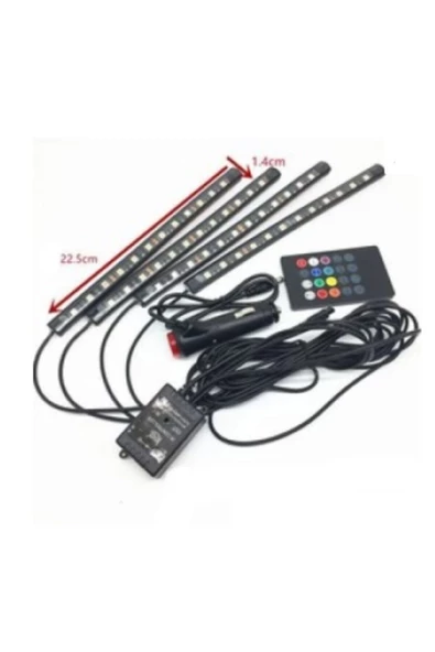 Teknotik Ayak Altı 12 Ledli Sese Duyarlı Kumandalı Neon Led Aydınlatma ürün görseli 1