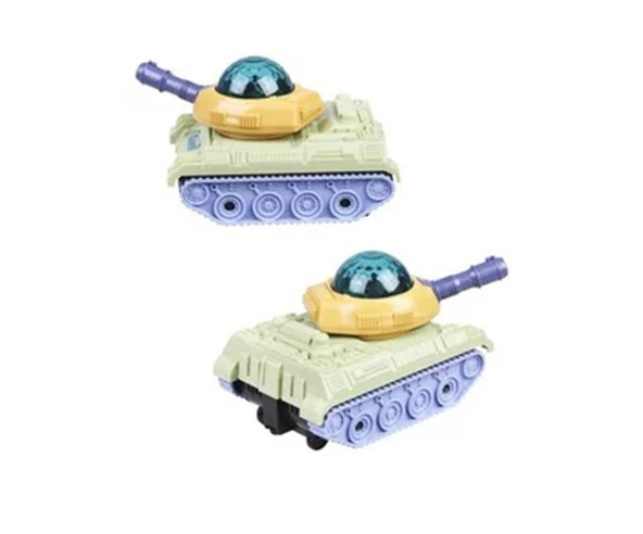 3D Işıklı Sesli Çarp Dön Sensörlü Tank - Resim 4