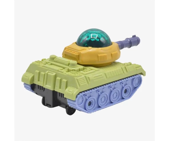 3D Işıklı Sesli Çarp Dön Sensörlü Tank - Resim 2