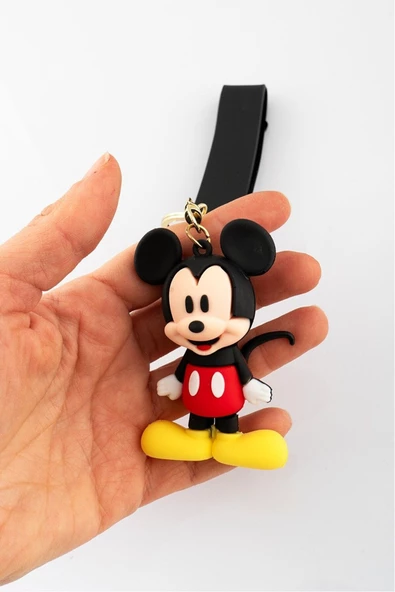 Teknotik Lüx Kaliteli Sevimli Mickey Mouse Çift Anahtarlık Ve Çanta Aksesuarı ürün görseli 1