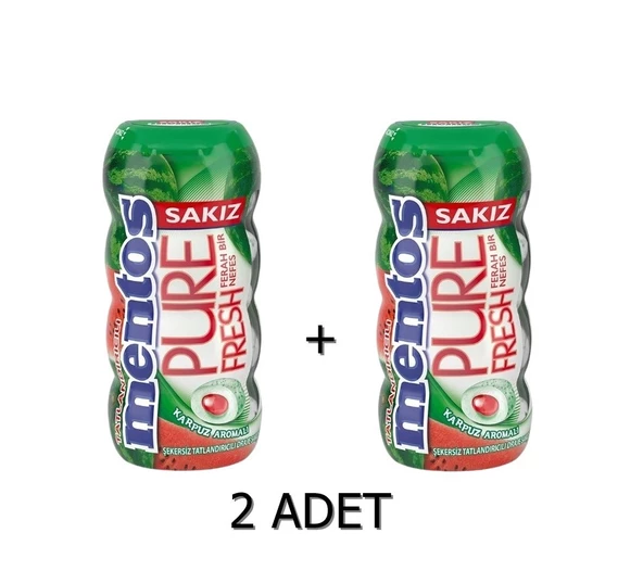 Mentos Pure Fresh Karpuz Aromalı Sakız - Şekersiz(Tatlandırıcılı) 30g (2 ADET) ürün görseli 1