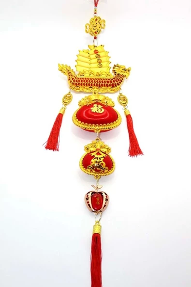 Feng Shui Ejderha Yılı Abajur Budha Buda Sokak Süsü Çin Feneri Japon Feneri Tak Koruyucu Ejderha Dragon PagodaÇift Balık ürün görseli 1