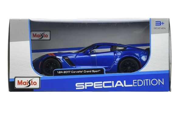 Maisto 2017 Corvette Grand Sport 1:24 Mavi Model Araba ürün görseli 1
