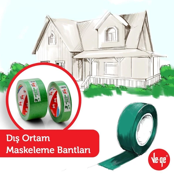 VE-GE DIŞ ORTAM MASKELEME BANTI YEŞİL 48MMX30MT ürün görseli 1