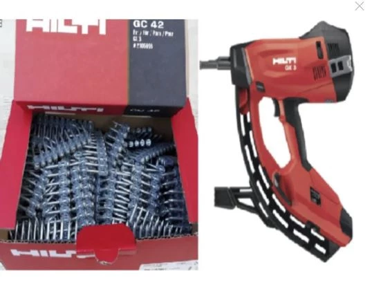 HİLTİ GX3 14-19 MM GAZLI ÇİVİ ÇAKMA TABANCASI +1200 ADET X-C 27 G3 MX BETON ÇİVİLERİ (ŞERİTLİ) ürün görseli 1