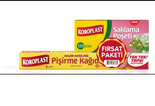 Koroplast Pişirme Kağıdı 16 Lı Saklama Poşeti 120 Li Orta Boy ürün görseli 1