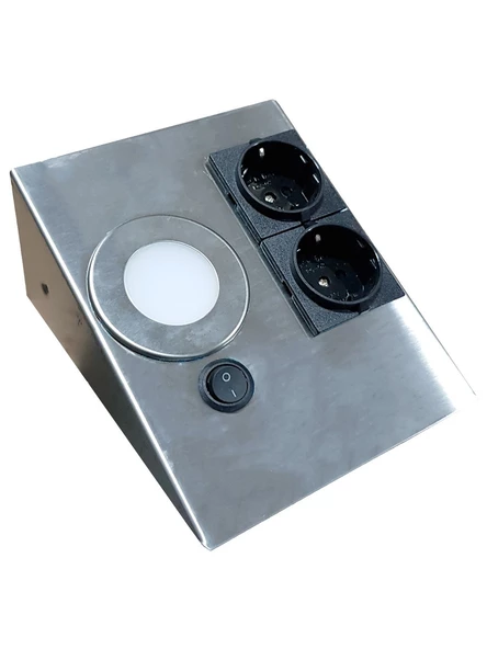 Cata CT-5109 5W Ledli Çift Prizli Tezgah Altı Spot Aydınlatma Beyaz Işık ürün görseli 1