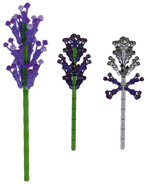 Ctoys Flower Arrangement Mini Blok Lavander - Resim 2