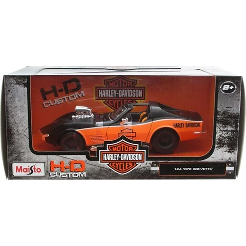Maisto 1:24 Harley-Davidson 1970 Corvette Model Araba - Resim 2