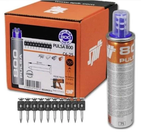 SPİT PULSA 800 C6-25 STANDART BETON ÇİVİSİ 500 ADET ( GAZ DAHİL ) ürün görseli 1