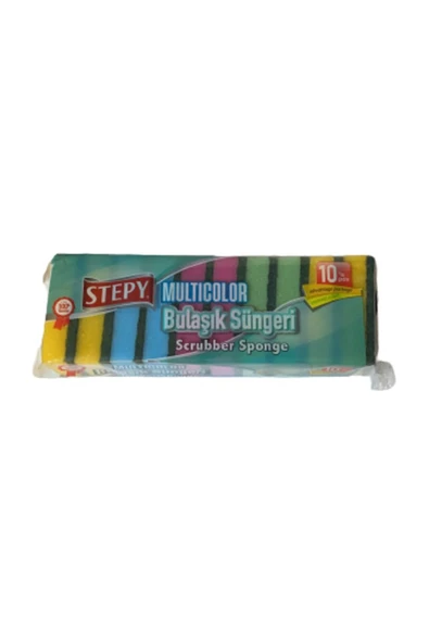 STEPY RENGARENK DZ BULAŞIK SÜNGERİ 10 LU ürün görseli 1