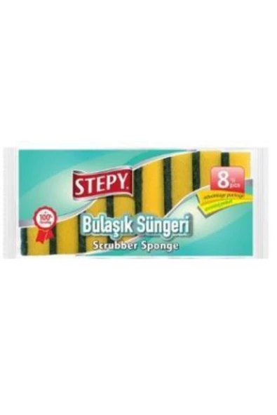 STEPY DÜZ BULAŞIK SÜNGERİ 8 Lİ ürün görseli 1