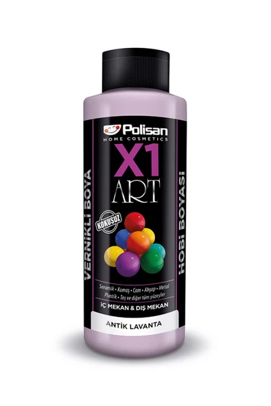 Polisan X1 Art Vernikli Hobi Boyası 120ml Antik Lavanta ürün görseli 1