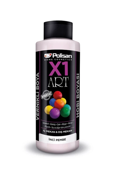 POLİSAN X1 HOBİ BOYASI 0014 İNCİ PEMBE 120 ML ürün görseli 1