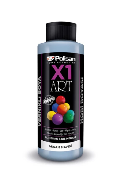 POLİSAN X1 HOBİ BOYASI 0032 AKŞAM MAVİSİ 120 ML ürün görseli 1