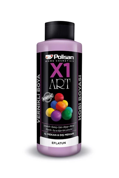 Polisan X1 Art Vernikli Hobi Boyası Eflatun 120 Ml ürün görseli 1
