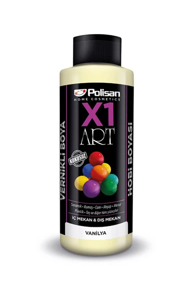 Polisan X1 Art Vernikli Hobi Boyası 120ml Vanilya ürün görseli 1