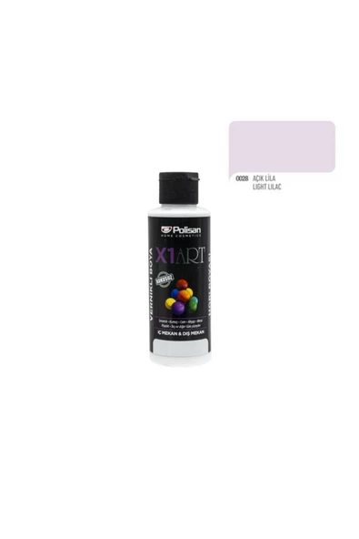 Polisan X1art Vernikli Hobi Boyası 120ml - 0028 Açık Lila ürün görseli 1