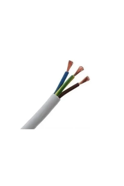 3 x 1,5 Ttr Kablo 5 Metre Beyaz Renk ürün görseli 1