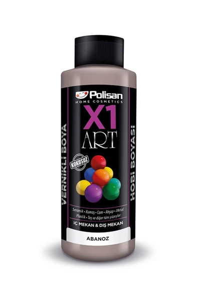 POLİSAN X1 HOBİ BOYASI 0046 ABANOZ 120 ML ürün görseli 1