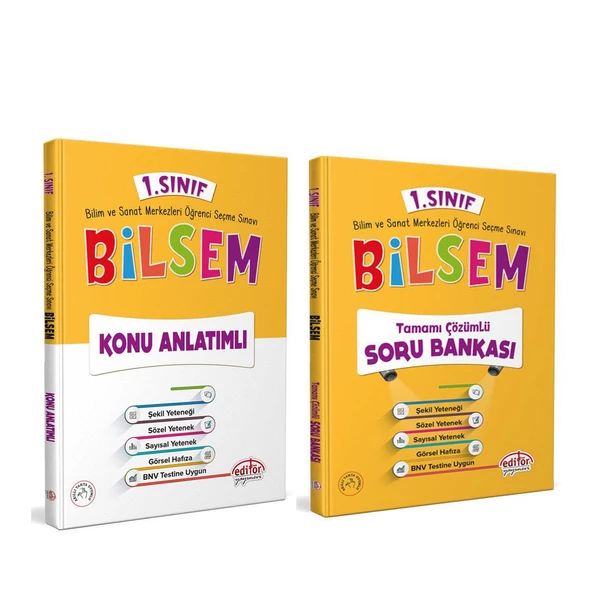 Editör 1. Sınıf Bilsem Konu ve Soru Bankası Seti 2 Kitap ürün görseli 1
