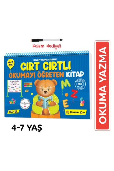 Yeni Müfredat Cırt Cırtlı Okumayı Öğreten Kitap Yaz Sil ürün görseli 1