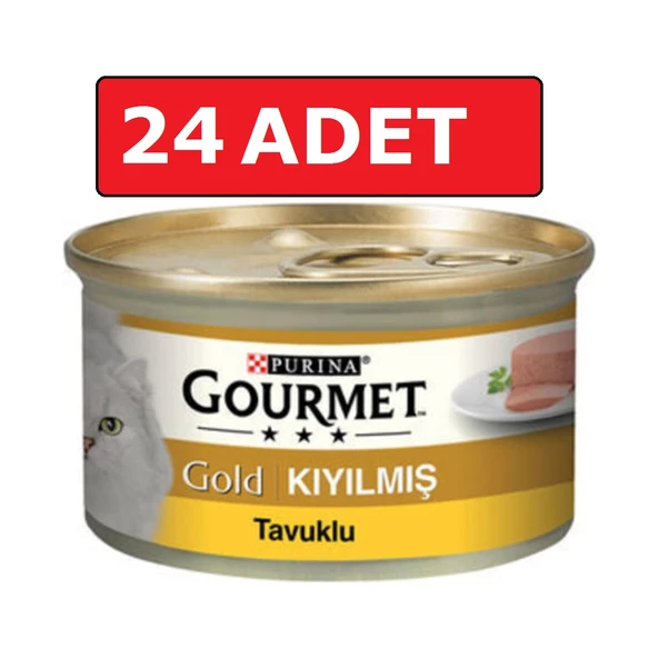 Purina Gourmet Gold Kıyılmış Tavuk Etli Kedi Konservesi 85 gr 24 Adet Yaş Mama ürün görseli 1