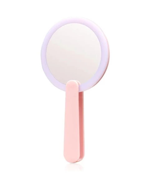 Eklips Mini Makyaj Aynası Led Pembe - Resim 2