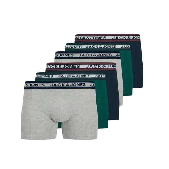 JACK JONES Erkek 6 lı Paket Pamuklu Boxer 12270759 ürün görseli 1