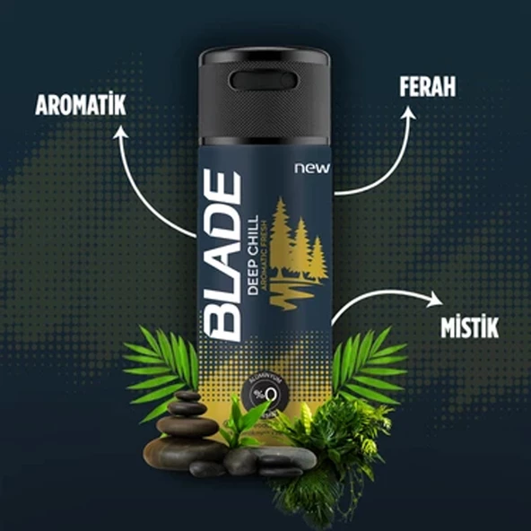 Blade Men Deep Chill 150 ml Erkek Deodorant - Resim 3