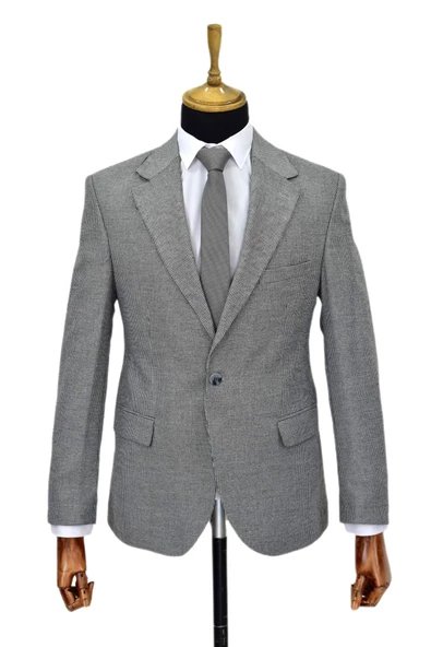 Erkek Gri Tek Spor Ceket Çift Yırtmaçlı BGL-ST03981 ürün görseli 1