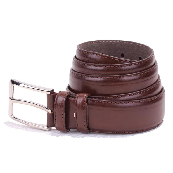Dagoster DMK26-301 Kahve 3,5 cm Suni Deri Erkek Kemer ürün görseli 1