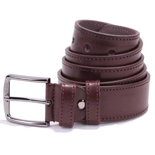 Dagoster DMK26-354 Kahve 4 cm Suni Deri Erkek Kemer ürün görseli 1