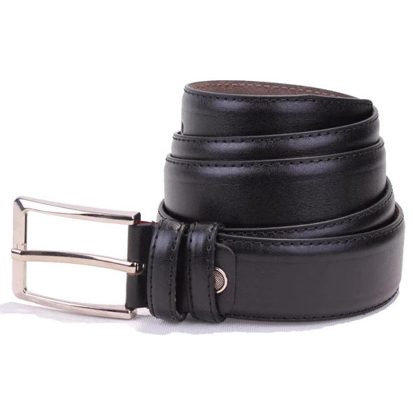 Dagoster DMK26-301 Siyah 3,5 cm Suni Deri Erkek Kemer ürün görseli 1
