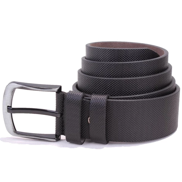 Dagoster DMK26-456 Siyah Baskılı 4.5 cm Suni Deri Erkek Kemer ürün görseli 1
