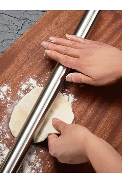 Masterchef Paslanmaz Metal 76 cm Hamur Açma Oklava - Resim 2