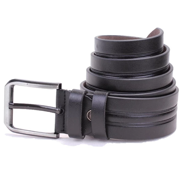 Dagoster DMK26-457 Siyah 4.5 cm Suni Deri Erkek Kemer ürün görseli 1