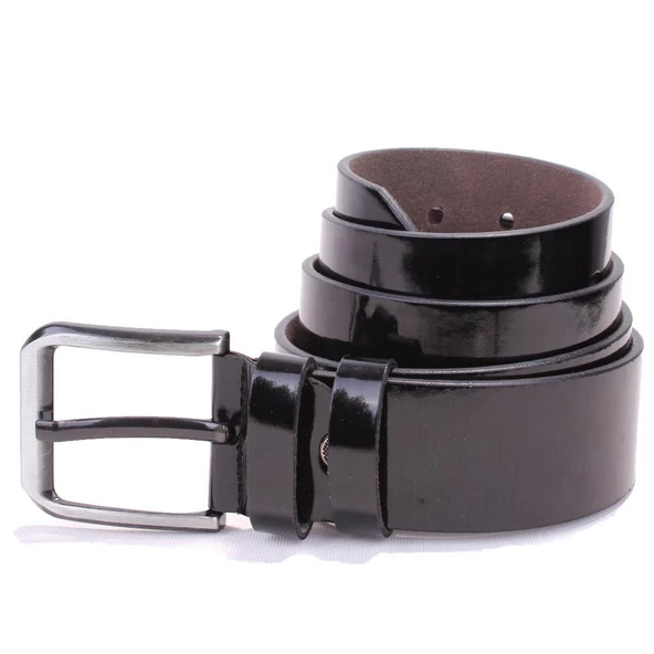 Dagoster DMK26-456 Siyah Rugan 4.5 cm Suni Deri Erkek Kemer ürün görseli 1
