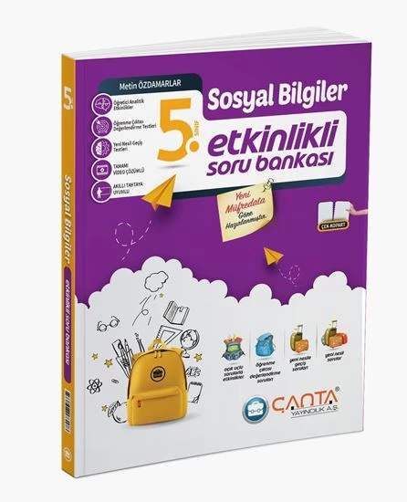 Çanta 2025 5. Sınıf Sosyal Bilgiler Etkinlikli Kazanım Soru Bankası ürün görseli 1