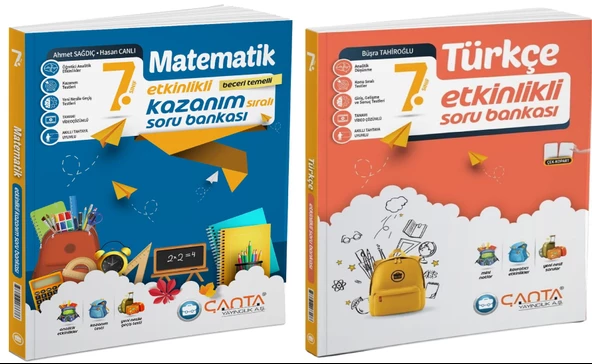 Çanta 2025 7. Sınıf Matematik + Türkçe Etkinlikli Kazanım Soru Seti 2 Kitap ürün görseli 1