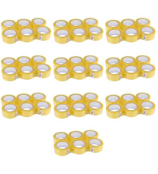 Bant Güçlü Sağlam Kaliteli Şeffaf Koli Bandı Bantı / 45 mm x 100 Metre / 6'lı 10 Paket - ürün görseli 1