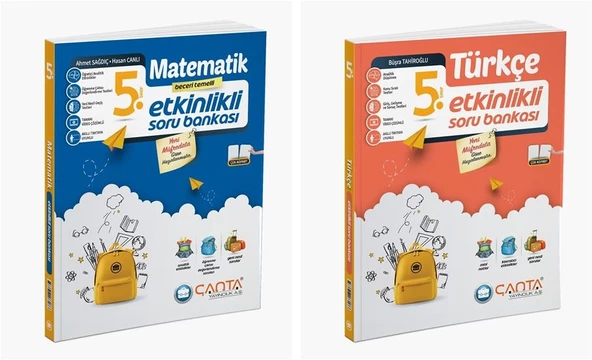 Çanta 2025 5. Sınıf Matematik + Türkçe Etkinlikli Kazanım Soru Seti 2 Kitap Güncel Müfredat ürün görseli 1